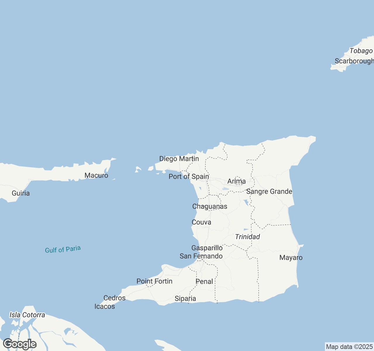 Map of Port of Spain